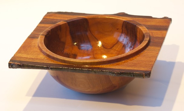 Square bowl, Japanese Cherry