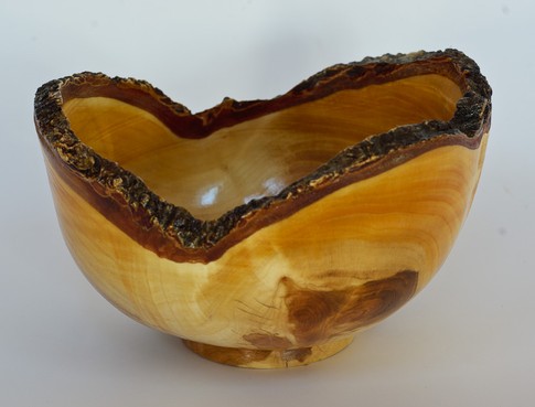 Natural edge cherry bowl