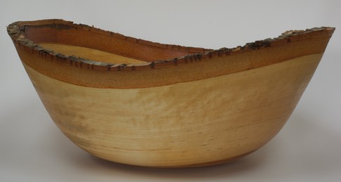 Natural edge silver birch bowl